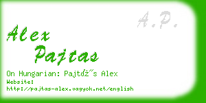 alex pajtas business card